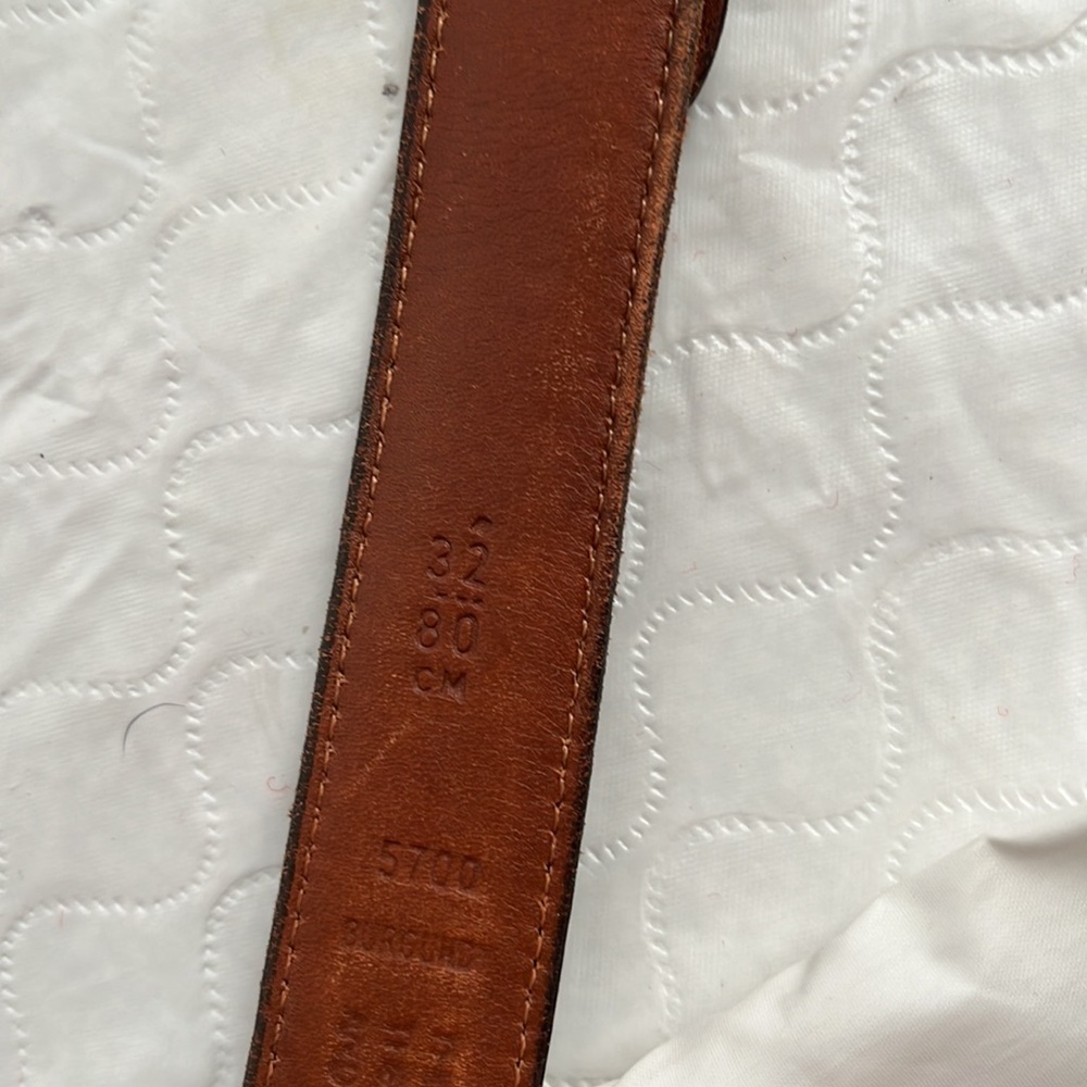Coach vintage burgundy leather belt with brass buckle #5700 - Picture 3 of 6